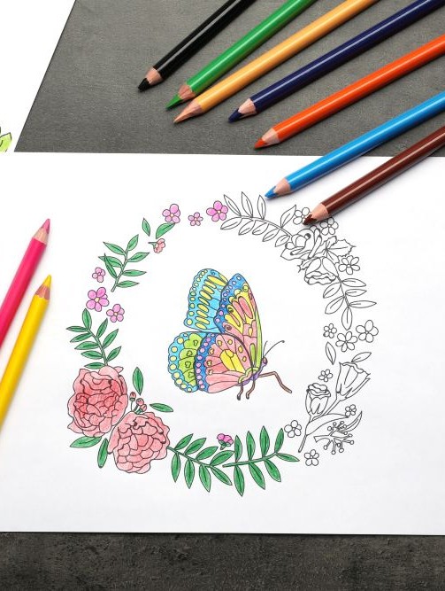 Butterfly and Pencils Portrait