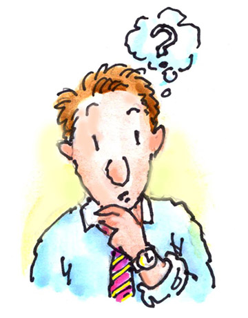 Color Man with Questionmark