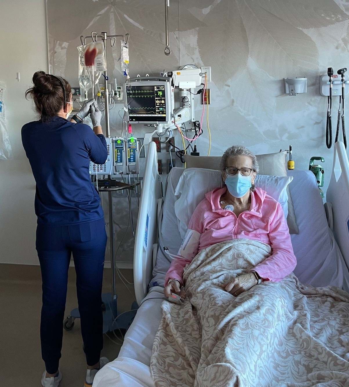 Laura Receiving her Stem Cells